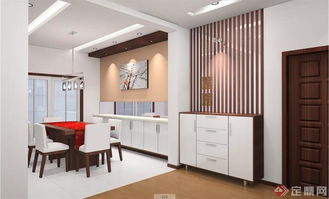 某三居室住宅裝修設計CAD施工圖及效果圖展示